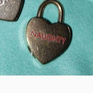 TIFFANY WORKING LOCK CHARM, RARE NAUGHTY/NICE